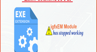 How To Fix igfxEM Module has stopped working?