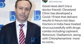 WHOA! Coronavirus Disease Solution Found? Veteran Journalist Lionel Barber Shares The GOOD News