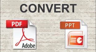 How to Convert a PDF Document into PPT File