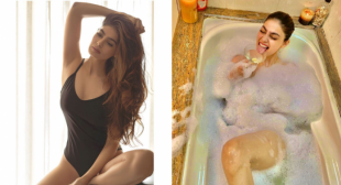 Puja Gupta’s bold pictures of her taking a bath in the bathtub went viral on social media