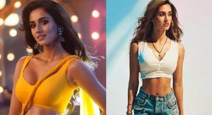 Disha Patani rocks a crop top and high waisted shorts flaunting her sexy body.