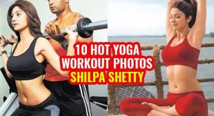 Shilpa Shetty hot yoga and gym workout photos – fittest and hottest Bollywood actress.