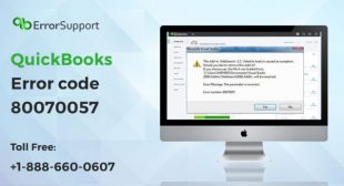 QuickBooks Error Code 80070057