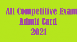 Admit Card 2021 / Hall Ticket Government Examinations