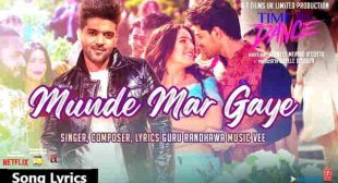 मुंडे मर गए Munde Mar Gaye Lyrics – Time To Dance | Guru Randhawa – Gaanaline